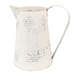 Béžový antik dekorační plechový džbán Fun Antique  - 22*14*21 cm
