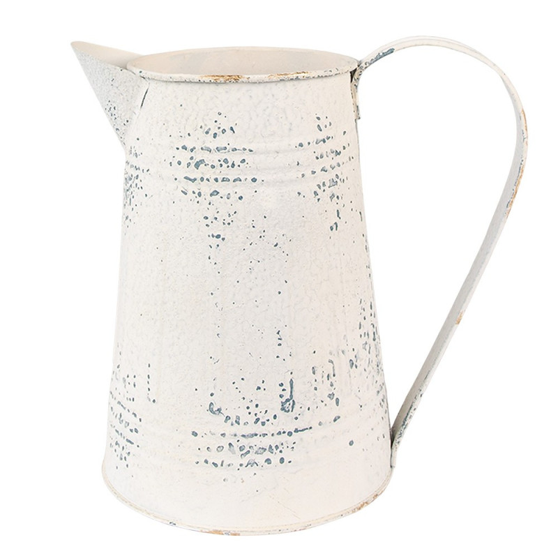 Béžový antik dekorační plechový džbán Fun Antique  - 22*14*21 cm