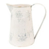 Béžový antik dekorační plechový džbán Fun Antique  - 22*14*21 cm
