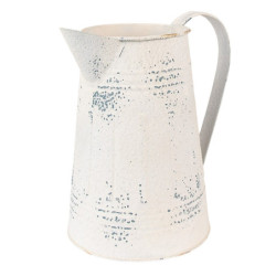 Béžový antik dekorační plechový džbán Fun Antique  - 22*14*21 cm