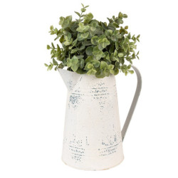 Béžový antik dekorační plechový džbán Fun Antique  - 22*14*21 cm