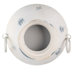 Béžový nástěnný plechový květináč Fun Antique  - 31*13*28 cm