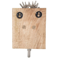 Stříbrný háček s hlavou Losa - 12*7*25 cm