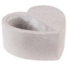 Šedý květináč ve tvaru srdce - 13*13*6 cm