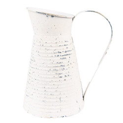 Béžový dekorační plechový džbán Fun Antique - 20*15*24 cm