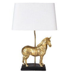 Stolní lampa se zlatou dekorací koně Horse golden - 35*18*55 cm E27/max 1*60W