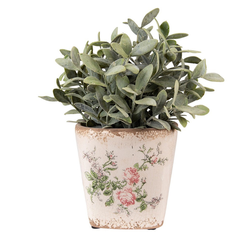 Keramický obal na květináč s růžemi Rossia S - 13*13*12 cm