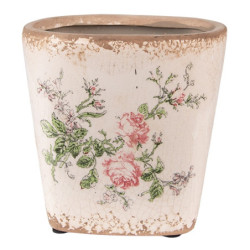 Keramický obal na květináč s růžemi Rossia S - 13*13*12 cm