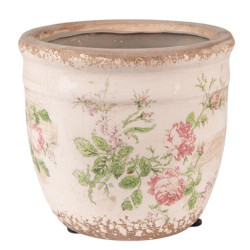 Keramický obal na květináč s růžemi Rossia S - Ø 12*11 cm