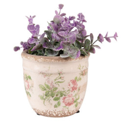 Keramický obal na květináč s růžemi Rossia S - Ø 12*11 cm