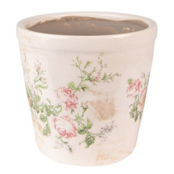 Keramický obal na květináč s růžemi Rossia L - Ø17*16 cm