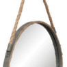 Kulaté kovové zrcadlo s provazem - Ø 47*3cm