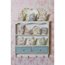 Porcelánový hrnek s růžemi Bouton de Rose -  11*8*9 cm