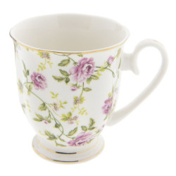 Porcelánový hrnek s růžemi Bouton de Rose -  11*8*9 cm