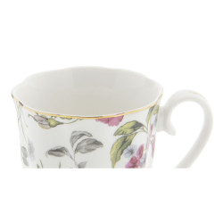 Porcelánový hrnek s malými květy -  11*8*9 cm