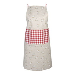 Červená zástěra Lucky Chicken - 70*85 cm