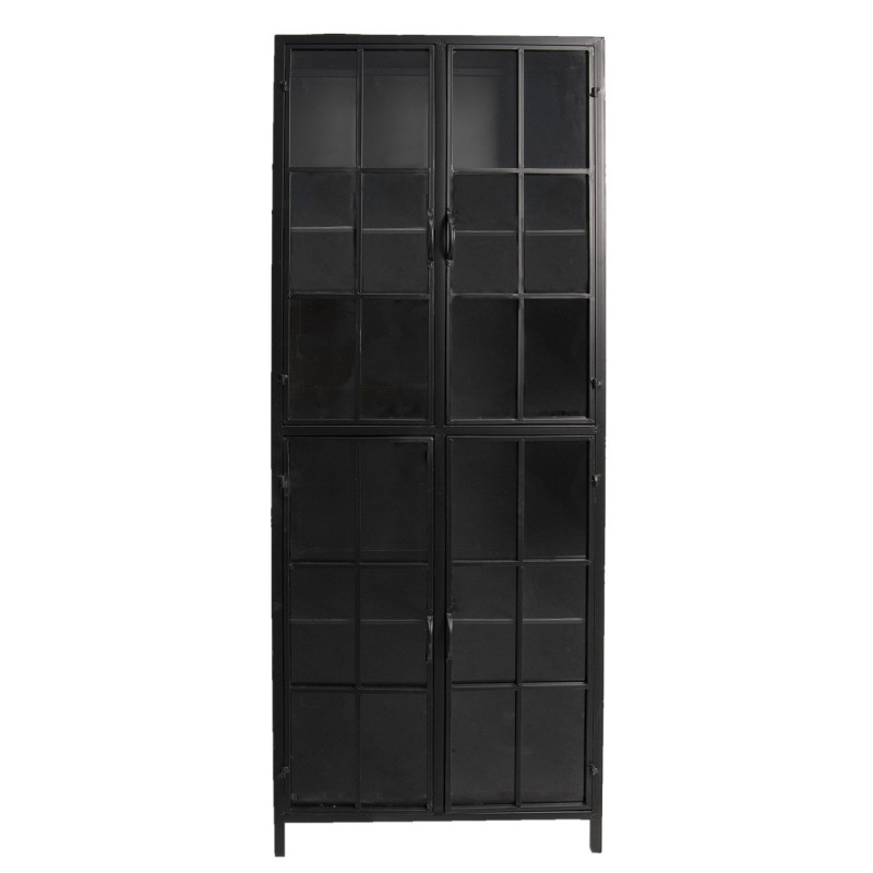 Kovová vitrína Black - 60*43*171 cm