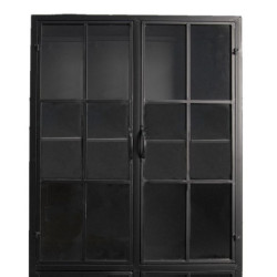 Kovová vitrína Black - 60*43*171 cm