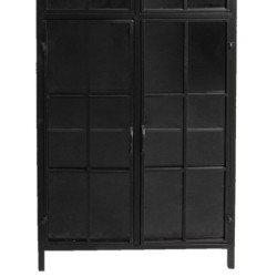 Kovová vitrína Black - 60*43*171 cm