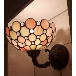 Stínidlo Rose Circles k nástěnné noze Tiffany - Ø 25*16 cm