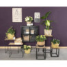 Set 2 odkládacích stolků s recyklovaným dřevem - 60*25*65 cm / 55*22*56 cm