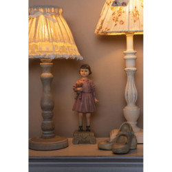 Přírodní dřevěná noha k lampě s patinou - Ø 10*26 cm