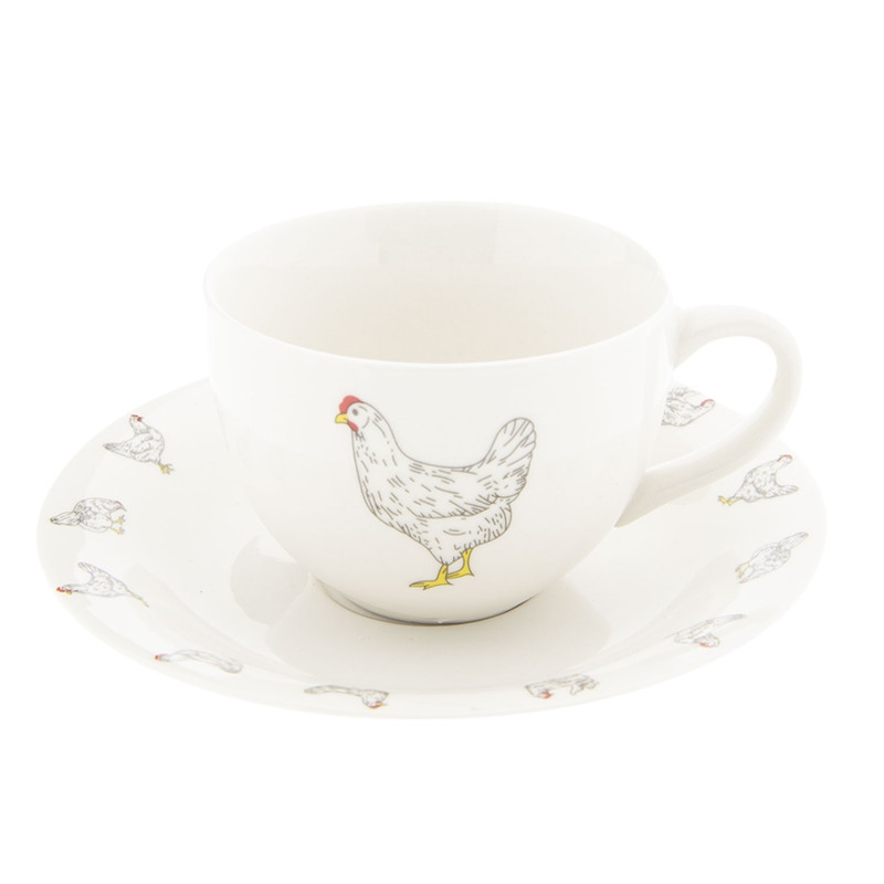 Šálek s podšálkem Lucky Chicken - 0,2l