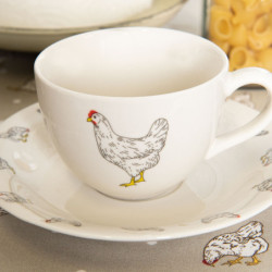 Šálek s podšálkem Lucky Chicken - 0,2l
