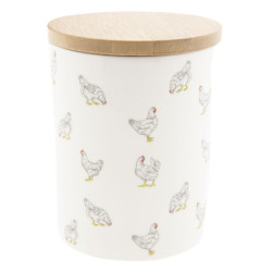 Keramická dóza Lucky Chicken - Ø 10*13 cm