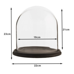 Podnos s poklopem na potraviny/dekorace - Ø 23*22 cm