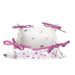 Oboustranný košík na pečivo Roses and butterflies - 35*35*8 cm