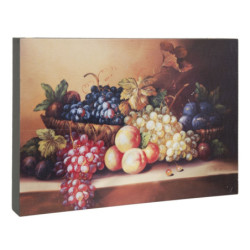 Celodřevěný obraz zátiší s ovocem - 30*4*22 cm