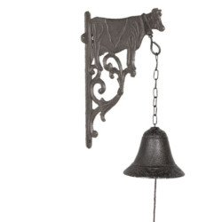 Litinový zvonek s krávou Cow - 10*19*25 cm