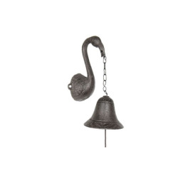 Litinový zvonek s plameňákem Flamingo - 9*9*17 cm