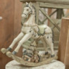 Béžová antik dekorace houpací koník Rocking Horse - 29*6*27 cm