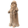 Hnědá dekorace Santa s lucernou - 11*9*24 cm