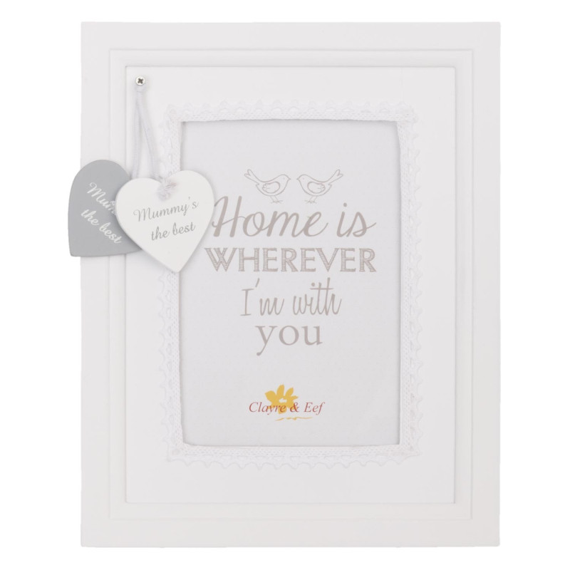 Bílý fotorámeček s věnováním pro maminku - 19*24 cm / 10*15 cm