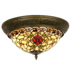 Stropní světlo Tiffany Montana - Ø 38*19 cm 2x E14 / Max 40W