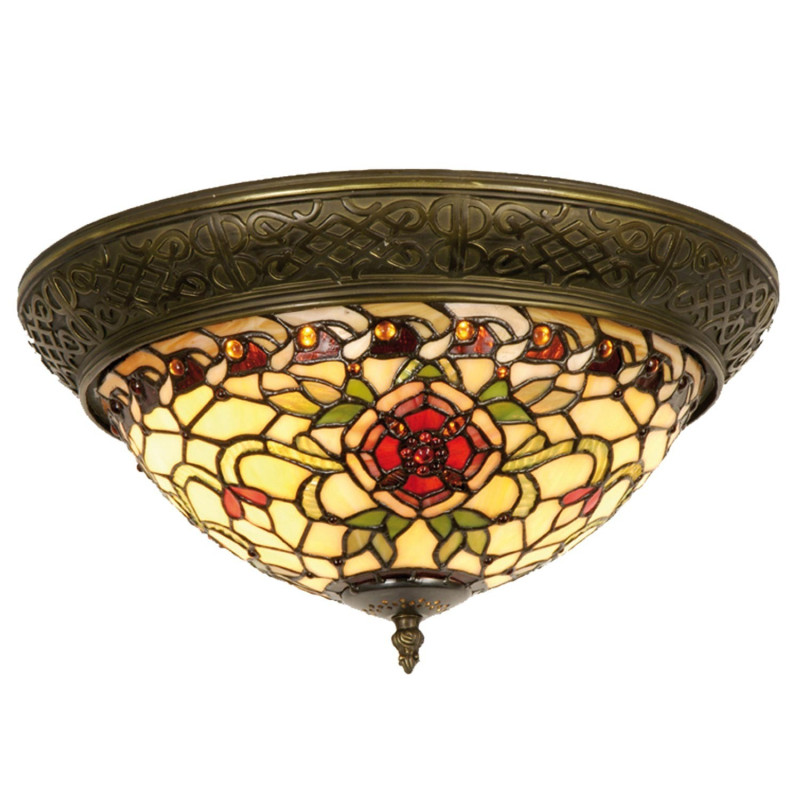 Stropní světlo Tiffany Montana - Ø 38*19 cm 2x E14 / Max 40W