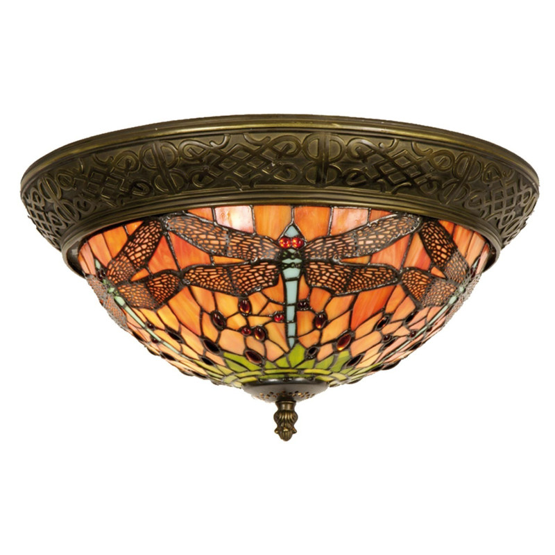 Stropní světlo Tiffany Cecile -  Ø 38*19 cm E14/max 2*40W
