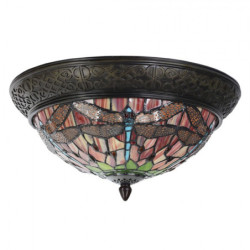 Stropní světlo Tiffany Cecile -  Ø 38*19 cm E14/max 2*40W