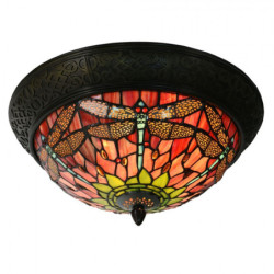 Stropní světlo Tiffany Cecile -  Ø 38*19 cm E14/max 2*40W