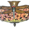 Stropní svítidlo Tiffany Libellule - Ø 40*23 cm 2x E14 / max 40w