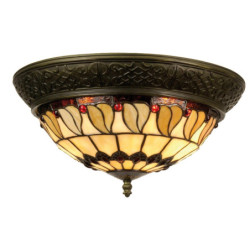 Stropní světlo Tiffany Rayen - Ø 38*19 cm 2x E14 / Max 40W