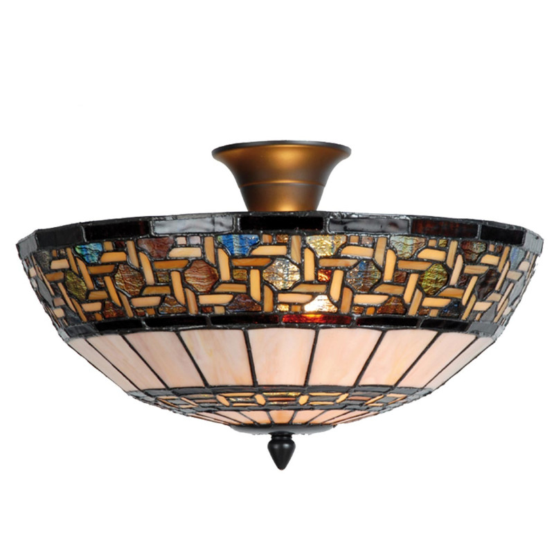 Stropní světlo Tiffany Graciela - Ø 40*23 cm 2x E14 / Max 40W