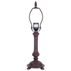 Hnědá zdobená noha k lampě Leesa -  Ø 16*47 cm