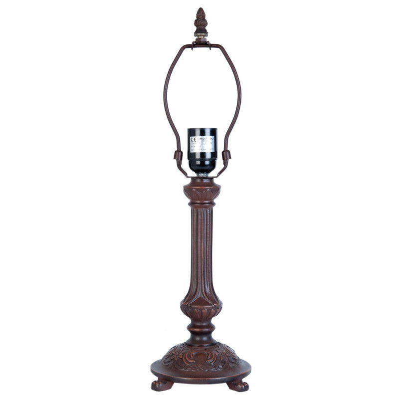 Hnědá zdobená noha k lampě Leesa -  Ø 16*47 cm