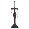 Tmavě hnědá zdobená noha k lampě Tiffany - Ø 17*60 cm / E27/40w