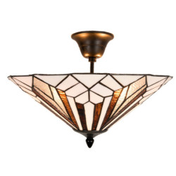 Stropní svítidlo Tiffany Shields - Ø 40*28 cm E14/max. 2x40 Watt