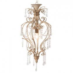 Kovové vintage světlo se skleněným závěsem – Ø 32*70 cm E14/max 1*25W